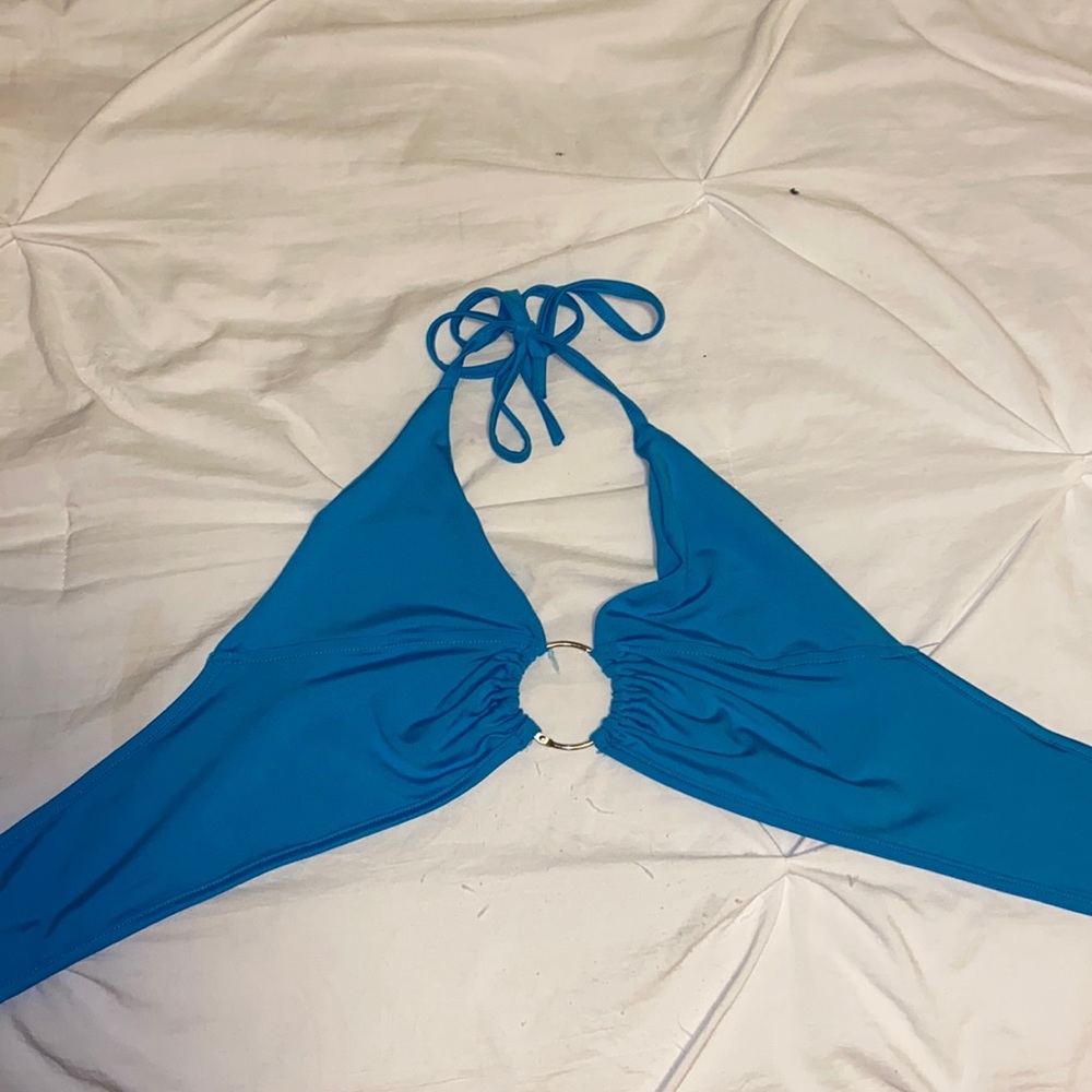 Blue crop top
